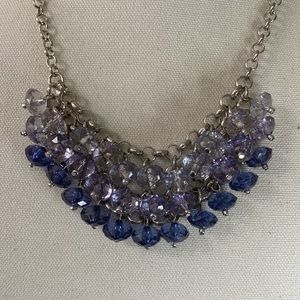 Ombré blue purple Chainmail style necklace